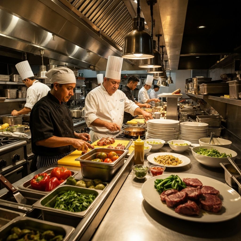 Restaurant kitchen and food service